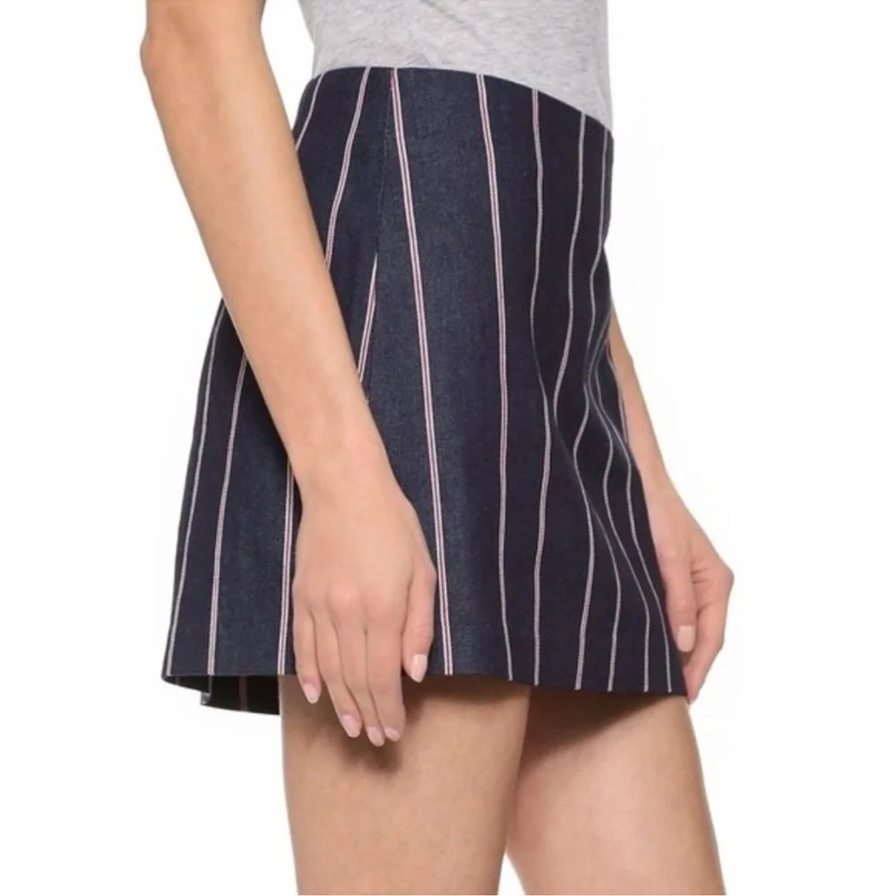 EUC - T by Alexander Wang - Striped Denim Skirt - size 8